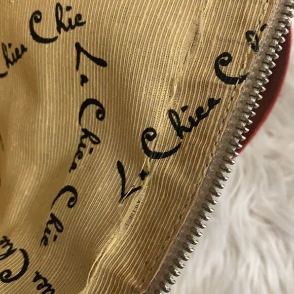 LA CHICA CHIC LEATHER BAG BRONZE HARDWARE DETAILS MADE‎ IN ITALY - Picture 8 of 13